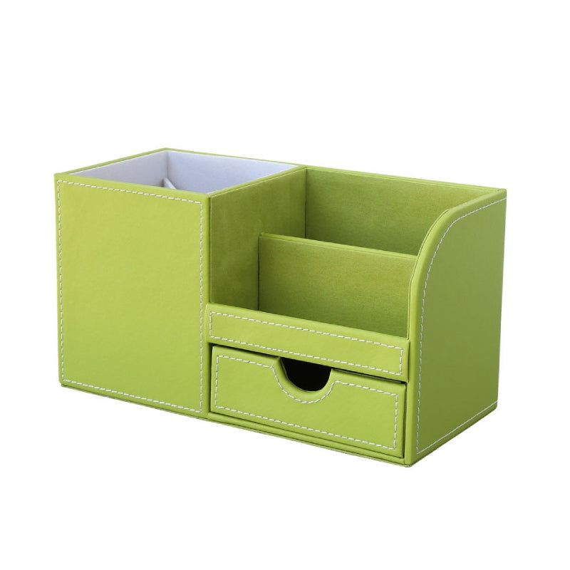 Organisateur-de-bureau-cuir-vert-fond-blanc