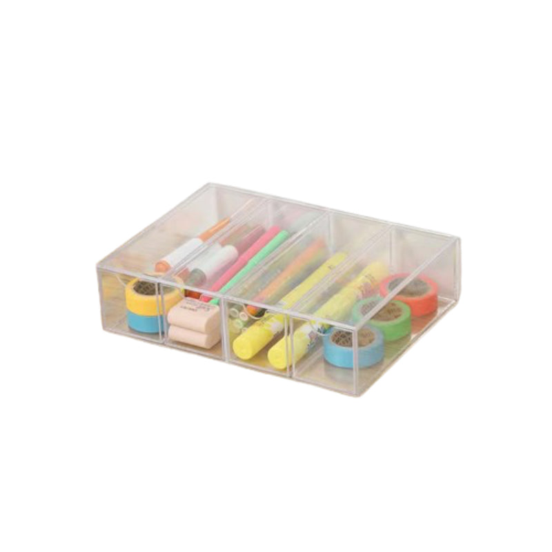 Organisateur-de-bureau-transparent-avec-fournitures-de-bureau-fond-blanc