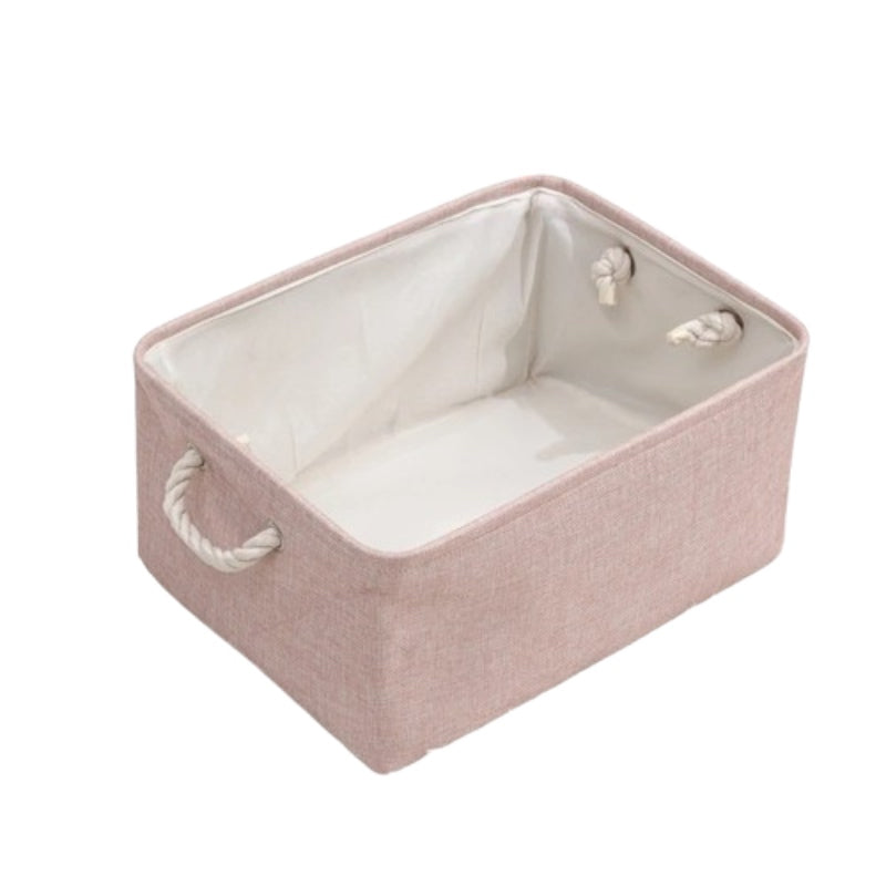 Panier-de-rangement-tissu-rose-taille-L-fond-blanc
