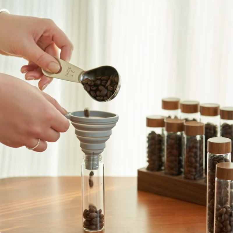 Rangement-Pots-a-Epices-Cuisine-entonnoir-graines-cafe