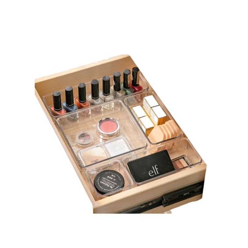 Organisateur-de-rangemente-tiroir-salle-de-bain-5-pieces-dans-tiroir-avec-vernis-et-maquillage-fond-blanc