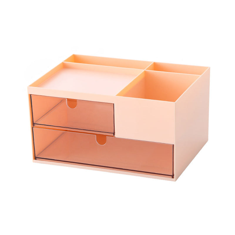 Organisateur-fourniture-bureau-rose-fond-blanc