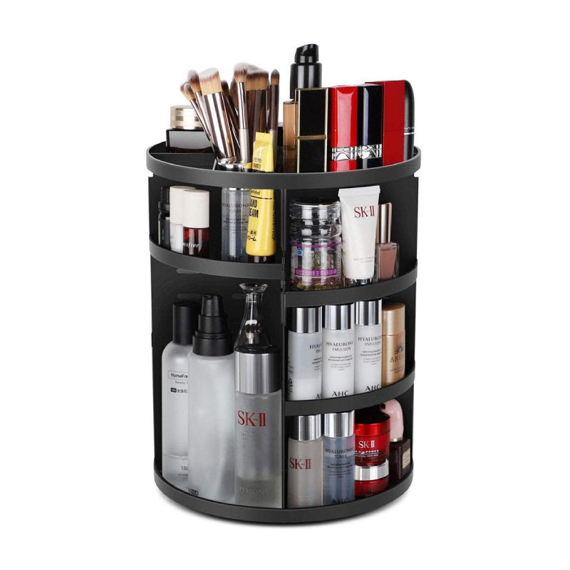 Organisateur-maquillage-rotatif-produit-noir-fond-blanc