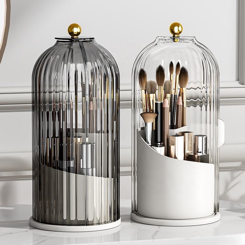 Organisateur-pinceaux-maquillage-noir-blanc-avec-pinceaux