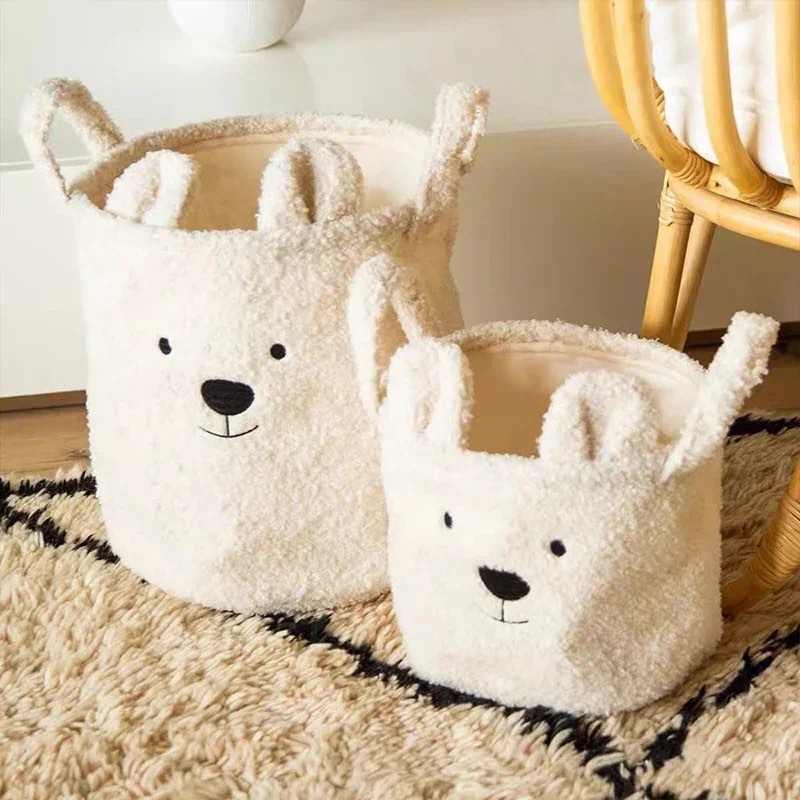 Panier-de-rangement-tissu-bebe-blanc-taille-S-M