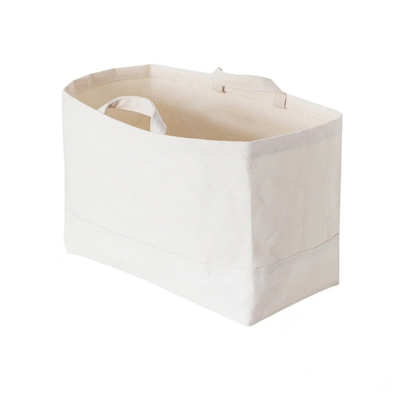 Panier-de-rangement-tissu-blanc-taille-M-fond-blanc