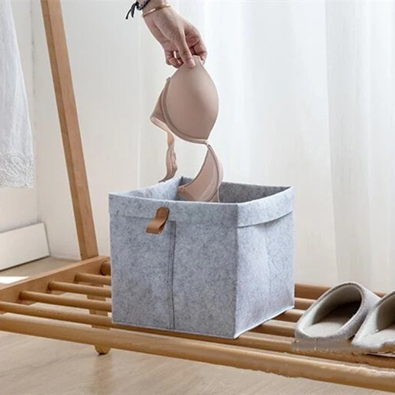Panier-de-rangement-tissu-gris-sous-vetements