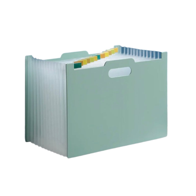 Range-document-pochette-bureau-vert-fond-blanc